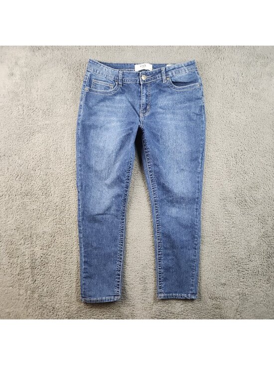 Vigoss Denim - Vigoss VGS Jeans Women's 14 Skinny Ankle Jeans Embroidered Embellished Stretch